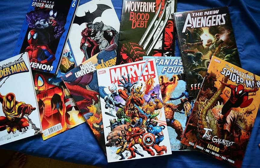 Marvel Comic Books with Marvel Superheroes