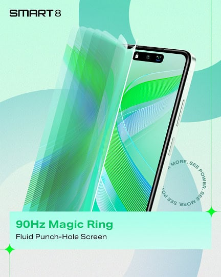 Infinix Smart 8 Magic Ring Display