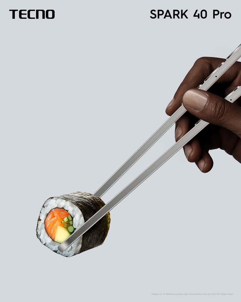Chopsticks shot with the Tecno Spark 40 Pro