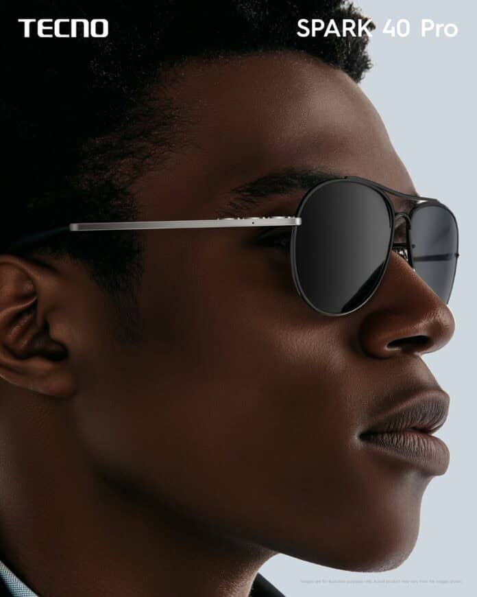 Tecno Spark 40 Pro shot of a Man Wearing Glasses