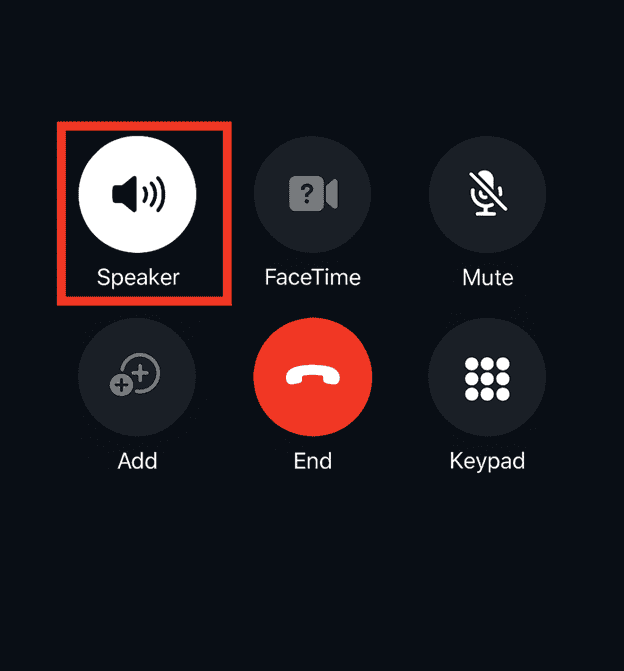 Loudspeaker icon on the iPhone
