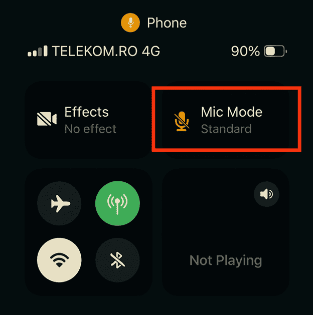 Mic Mode on iPhone