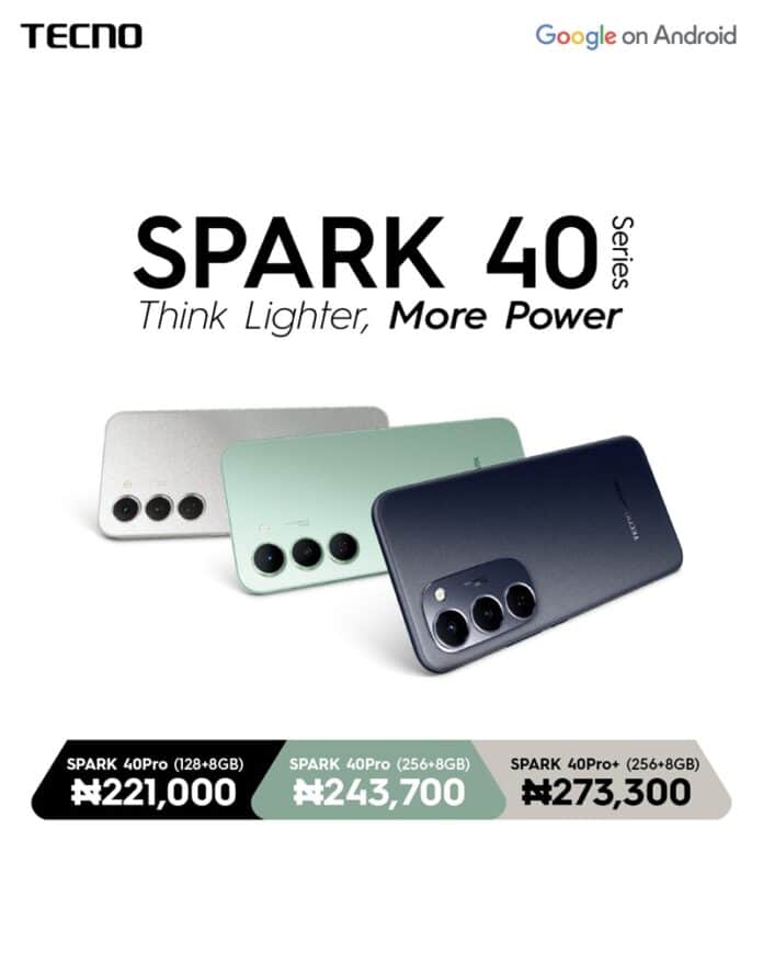 Tecno Spark 40 Series Price in Nigeria