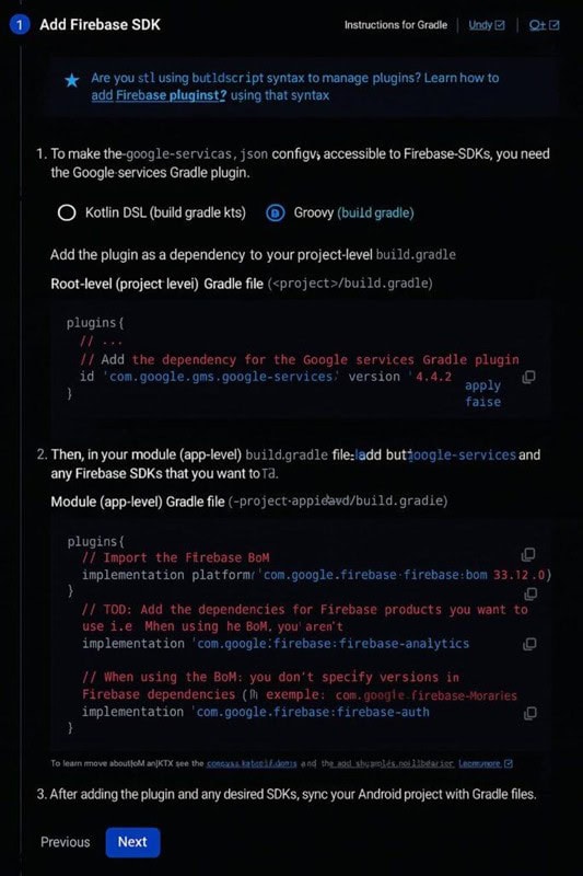 Add Firebase SDK