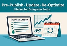 Pre-Publish, Update, and Re-Optimization: The Lifeline for Your Evergreen Posts Checklist for optimizing evergreen content