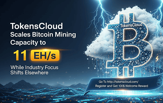 TokensCloud Scales Bitcoin Mining Capacity to 11 EH per Second