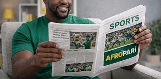 The man reading sports news