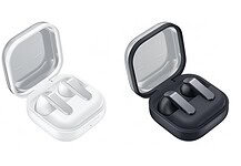 Two Samsung Galaxy Buds 4 earbuds in charging case