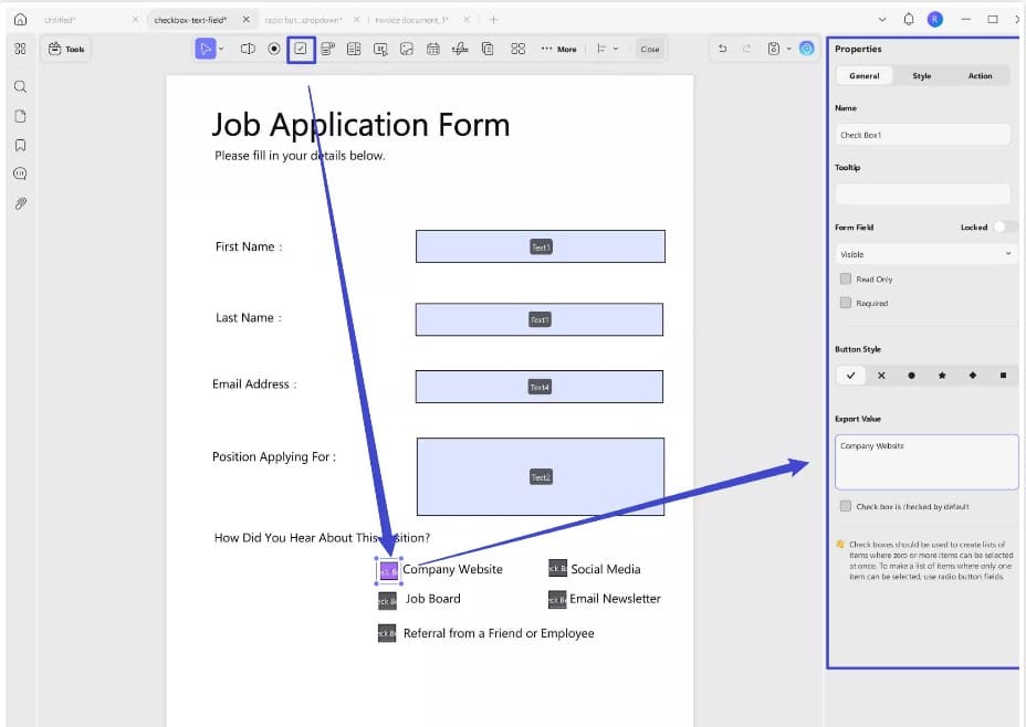 A Detailed Guide How To Add Check Boxes In PDF In 2026 1 Creating a Form with UPDF