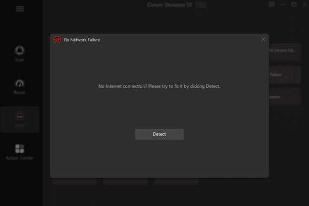 Fix Network Failure with Driver Booster 13