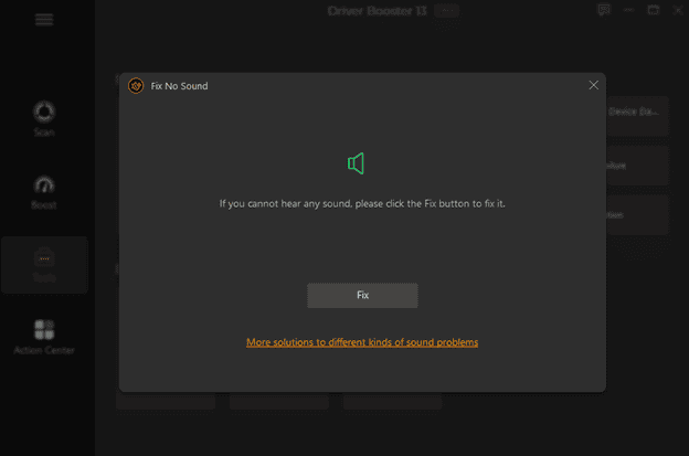 Fix No Sound After Windows Update with Driver Booster 13 Free