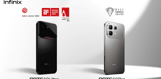 Infinix Note 60 Pro and Infinix Note 60 Ultra showcasing Design Awards 2026