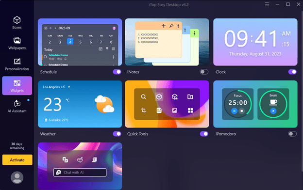 iTop Easy Desktop Widget