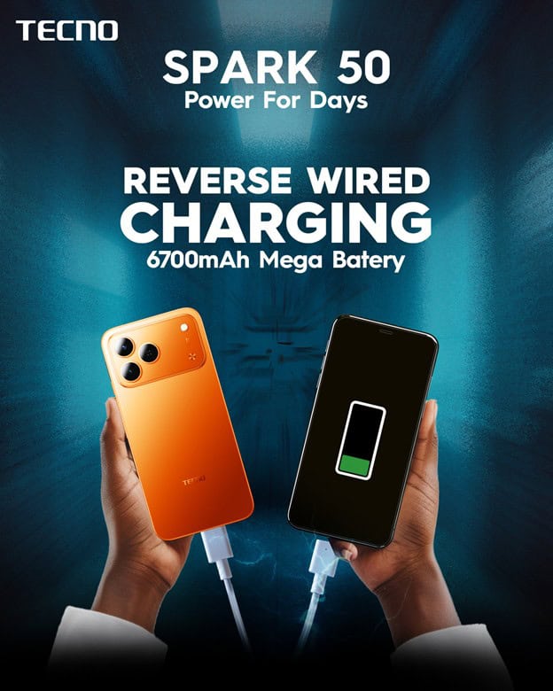 Tecno Spark 50 supports Reverse Charging