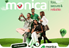 Group promoting Monica app features.