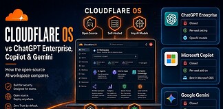 Cloudflare OS vs. ChatGPT Enterprise, Microsoft Copilot, and Google Gemini: How the Open-Source AI Workspace Compares Comparison of Cloudflare OS with other AI workspace platforms