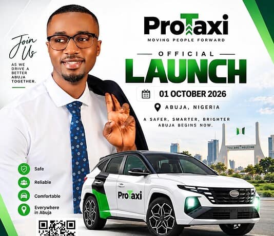 October 1 Loading: ProTaxi Sets Stage for Rechargeable, Cost-Effective E-Hailing Revolution ProTaxi service launch announcement in Abuja