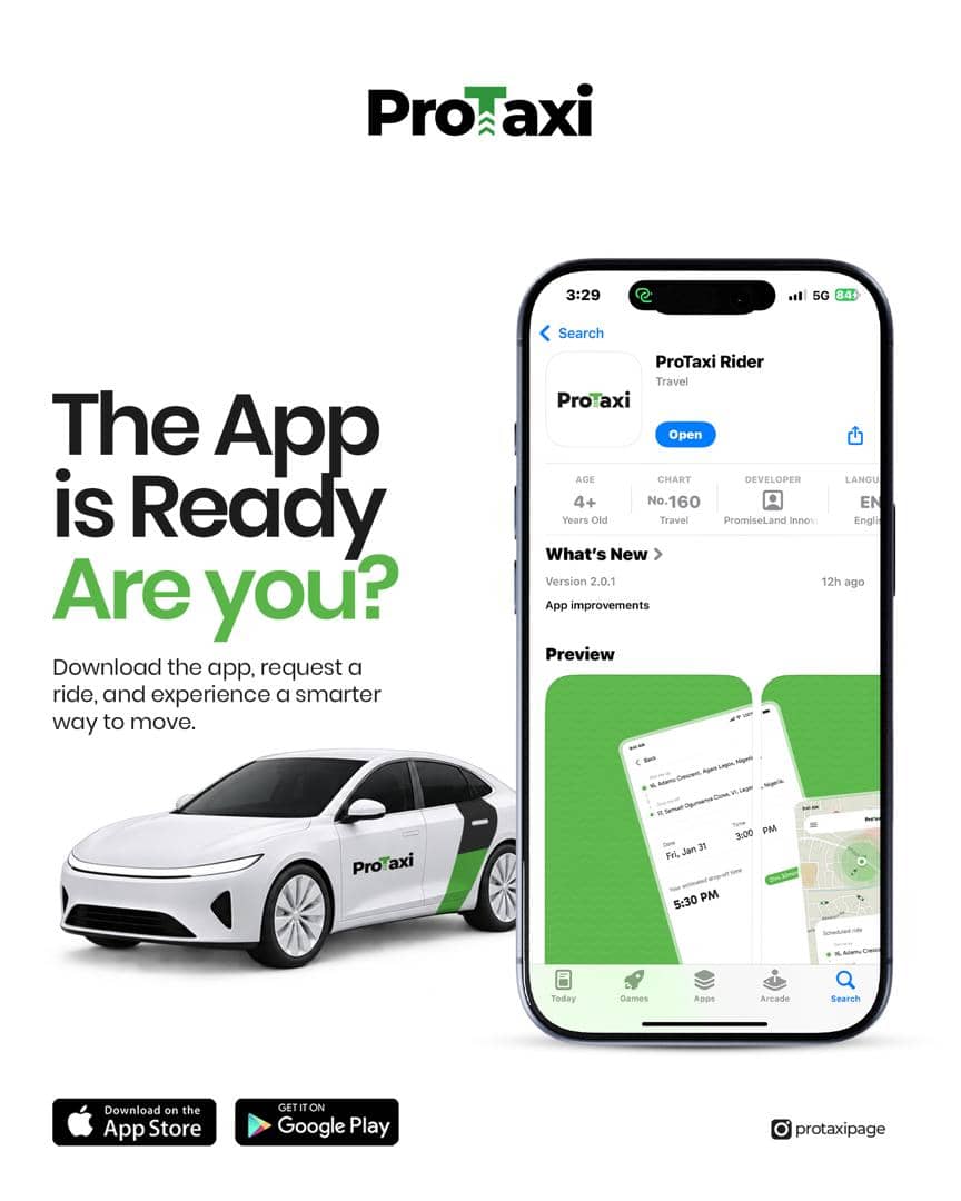 ProTaxi Ride-hailing app